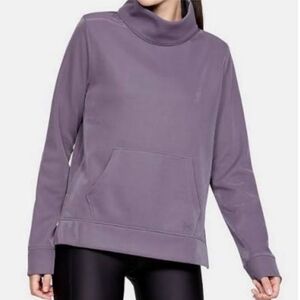 Under Armour Fleece Mock Neck Mirage Pullover Sweatshirt Women's Size S Purple